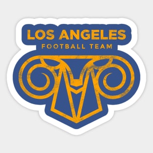 Cool Modern Rams Logo, Los Angeles Sunday Football Tailgate Sticker
